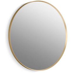 28-3/16 x 1-3/8 in. Framed Mirror Round in Gold Tones