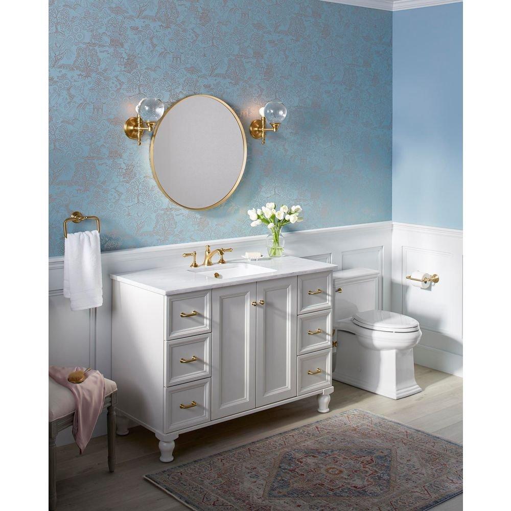KOHLER Moderne Brushed Gold 28-3/16 x 1-3/8 in. Framed Mirror Round 