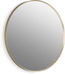 28-3/16 x 1-3/8 in. Framed Mirror Round in Gold Tones