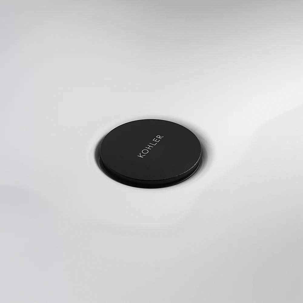 Standard Clicker Drain Bathroom Sink Drain with Overflow in Matte Black 