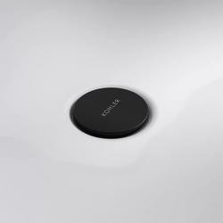 Standard Clicker Drain Bathroom Sink Drain with Overflow in Matte Black