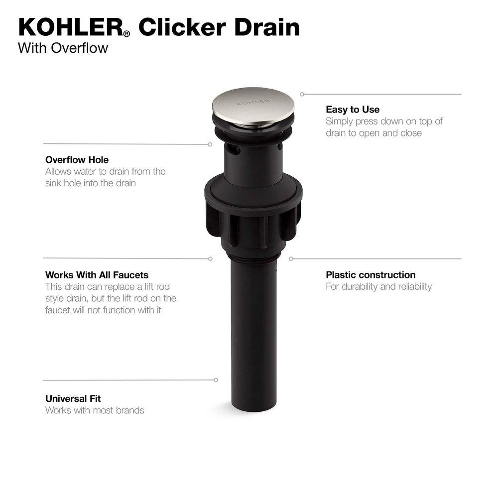 KOHLER Vibrant Brushed Nickel Bathroom Sink Drain 