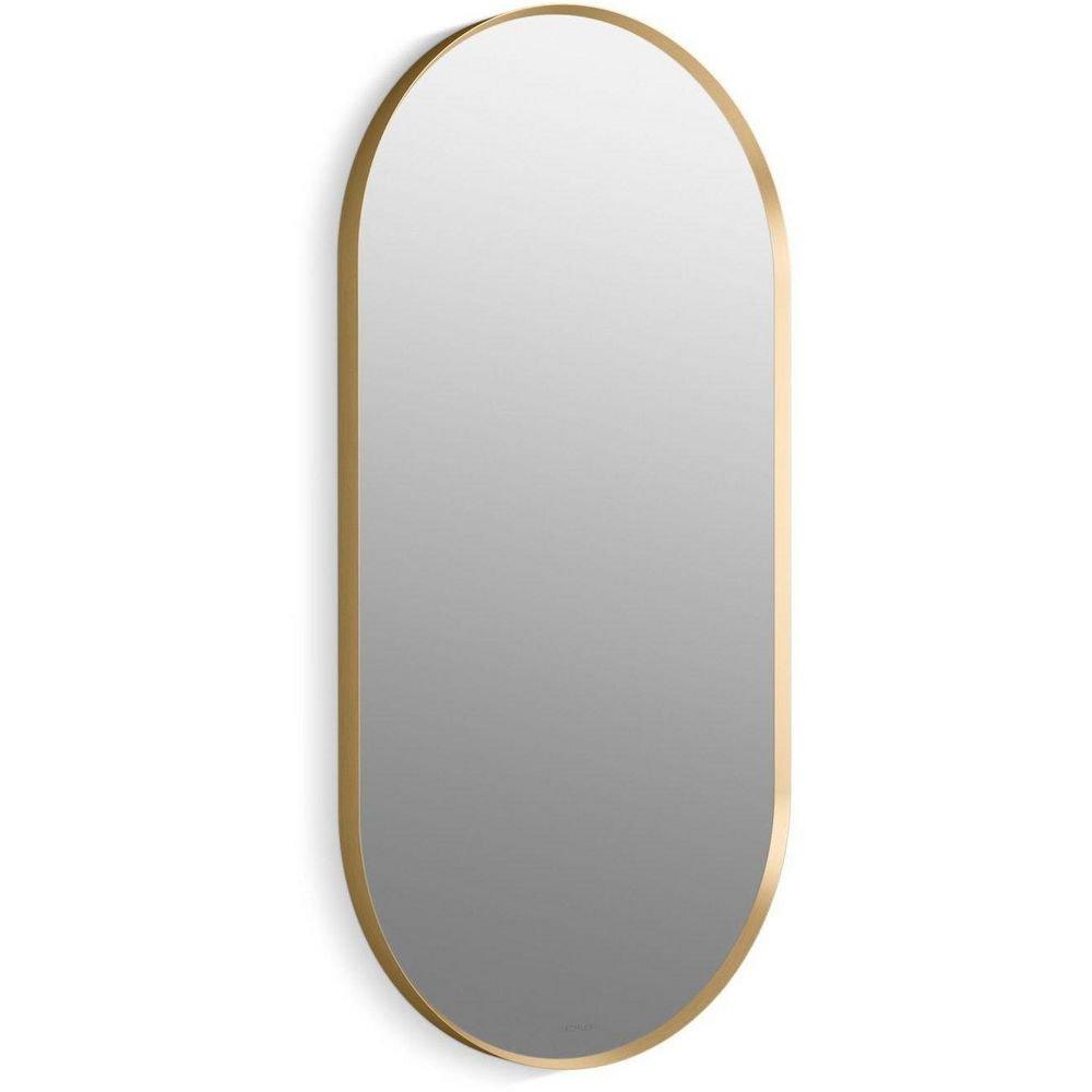 KOHLER Moderne Brushed Gold 20-1/16 x 1-3/8 in. Framed Mirror Capsule 