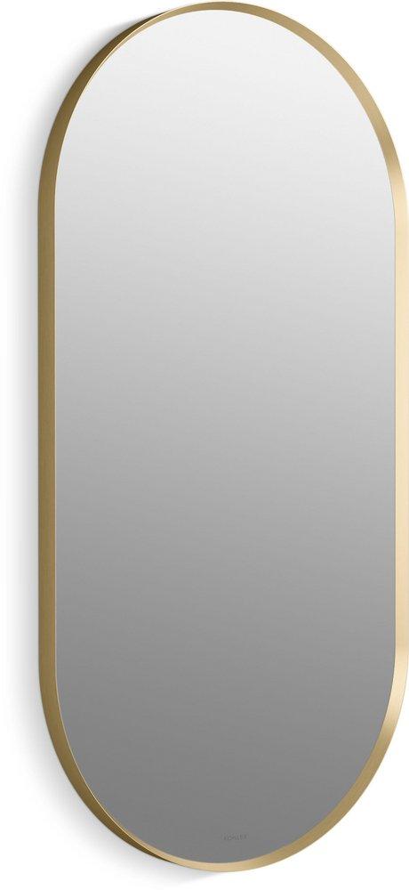 KOHLER Moderne Brushed Gold 20-1/16 x 1-3/8 in. Framed Mirror Capsule 
