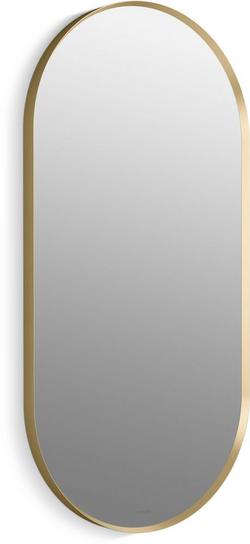 20-1/16 x 1-3/8 in. Framed Mirror Capsule in Gold Tones