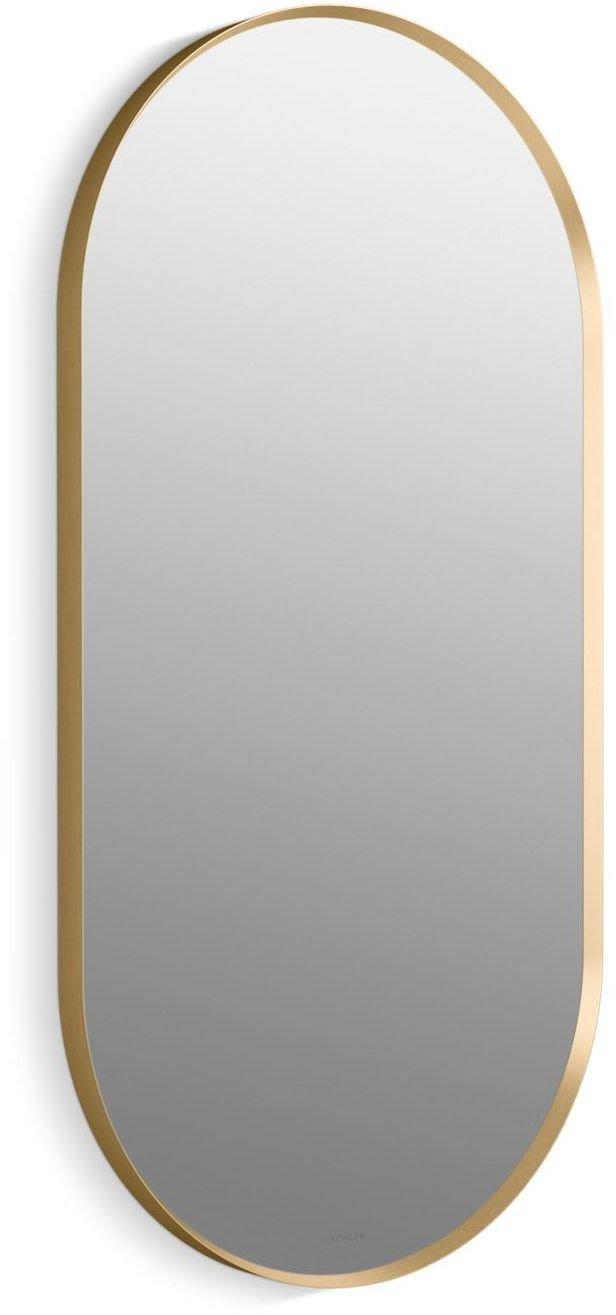 KOHLER Moderne Brushed Gold 20-1/16 x 1-3/8 in. Framed Mirror Capsule 