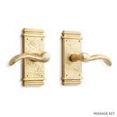 Solid Brass Passage Door Set with Dual Lever Handle in Satin Brass