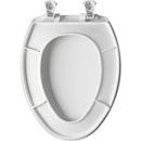 Bemis White Elongated Closed Front with Cover Toilet 