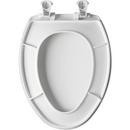 Bemis White Elongated Closed Front with Cover Toilet 