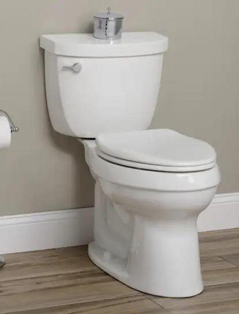 Bemis White Elongated Closed Front with Cover Toilet 