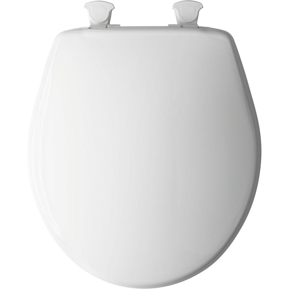 Bemis White Round Closed Front with Cover Toilet Seat 