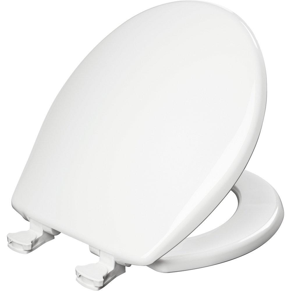 Bemis White Round Closed Front with Cover Toilet Seat 