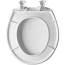 Bemis White Round Closed Front with Cover Toilet Seat 