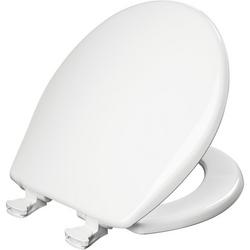 Round Closed Front with Cover Toilet Seat in White
