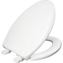 Bemis White Elongated Closed Front with Cover Toilet Seat 