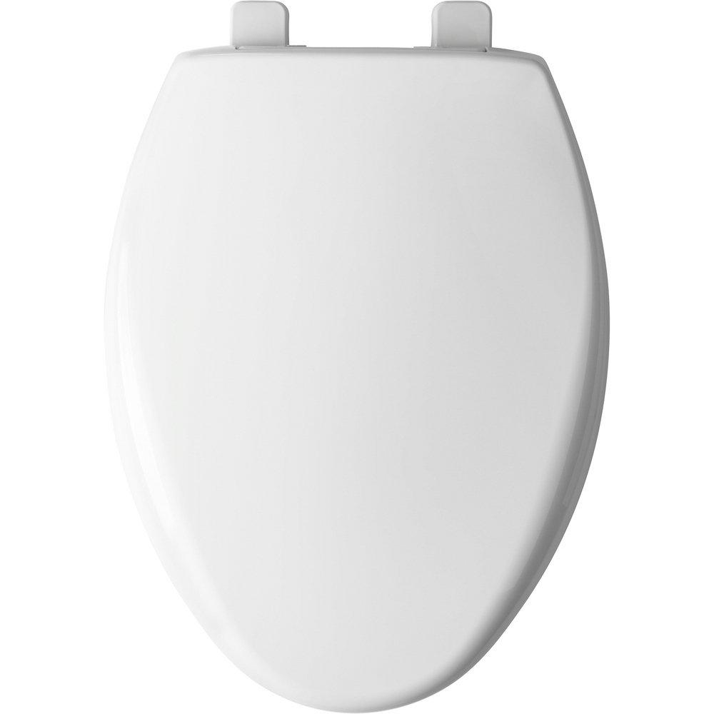 Bemis White Elongated Closed Front with Cover Toilet Seat 