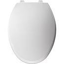Bemis White Elongated Open Front with Cover Toilet 