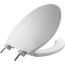 Bemis White Elongated Open Front with Cover Toilet 