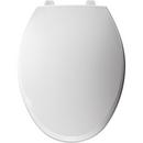 Bemis White Elongated Open Front with Cover Toilet 