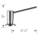 BLANCO PVD Steel 4 in. 15 oz. Kitchen Soap Dispenser 