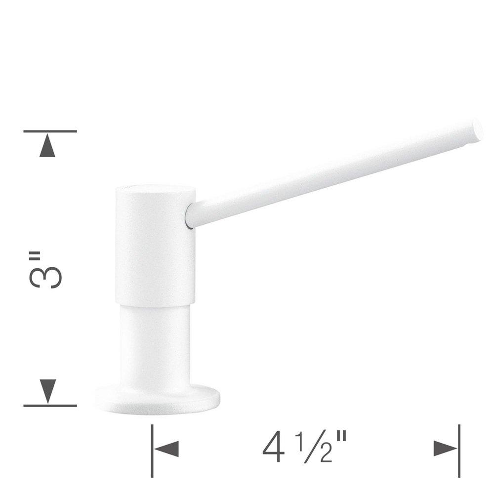 BLANCO White 4 in. 15 oz. Kitchen Soap Dispenser 