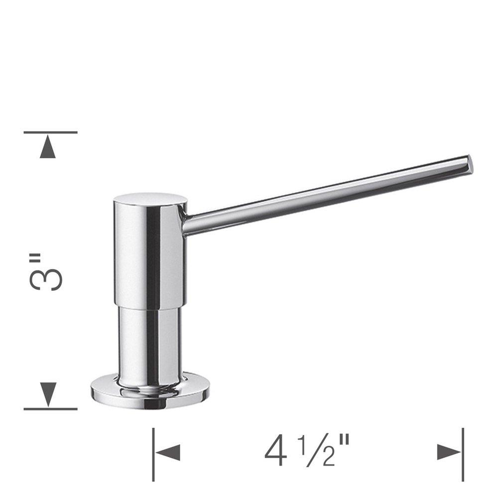 BLANCO Chrome 4 in. 15 oz. Kitchen Soap Dispenser 