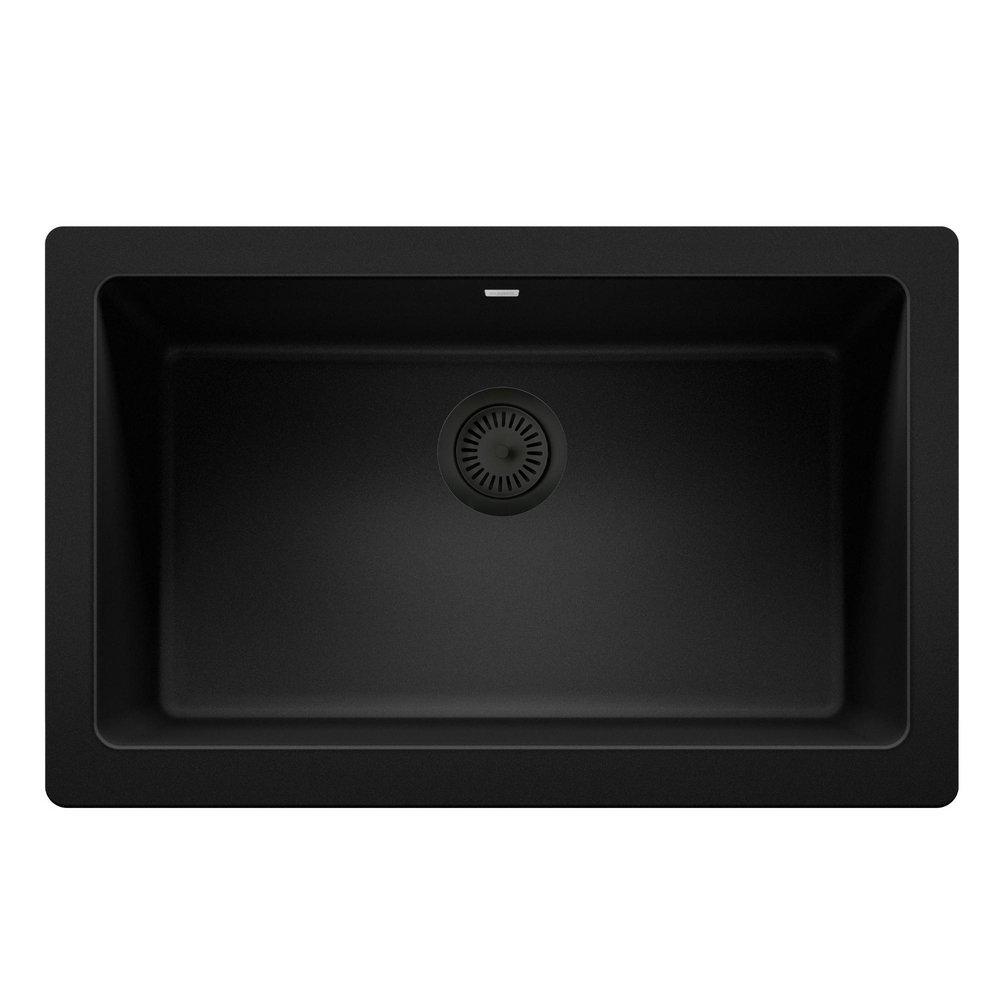 BLANCO Coal Black 3-1/2 in. Stainless Steel Basket Strainer 