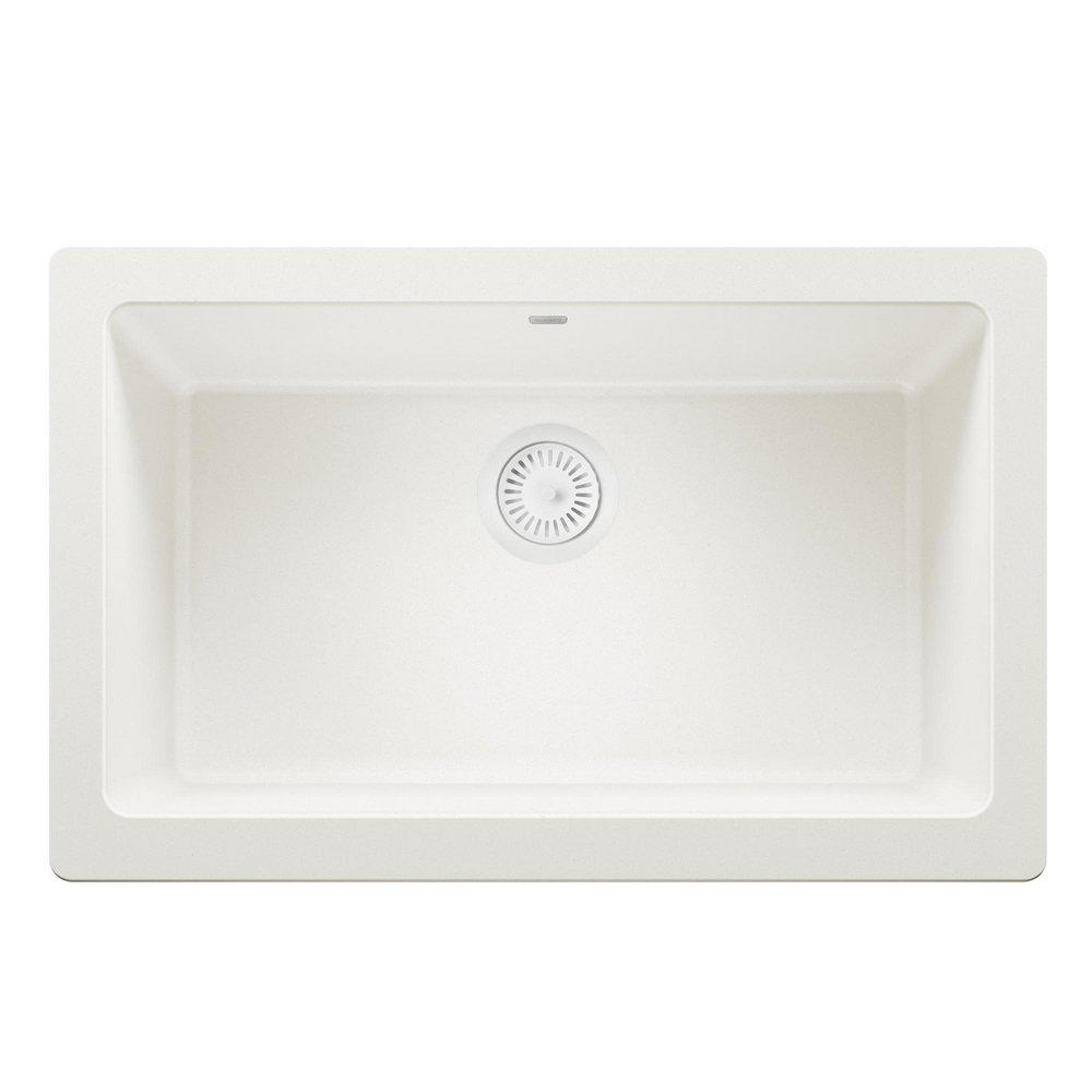 BLANCO White 2-3/20 x 3-1/2 in. Metal Decorative Disposal Flange 