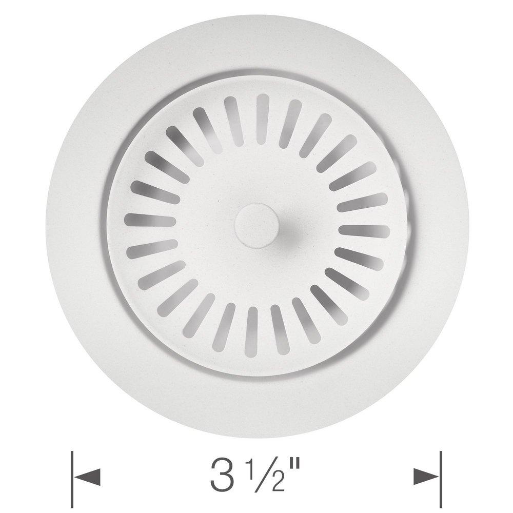 BLANCO White 2-3/20 x 3-1/2 in. Metal Decorative Disposal Flange 