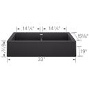 32-13/16 x 19 in. No Hole Granite Composite Double Bowl Farmhouse Kitchen Sink in Anthracite 