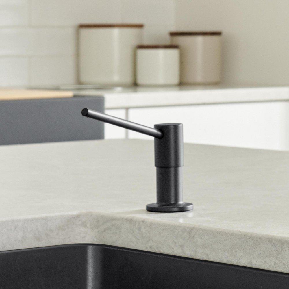 BLANCO Coal Black 4 in. 15 oz. Kitchen Soap Dispenser 