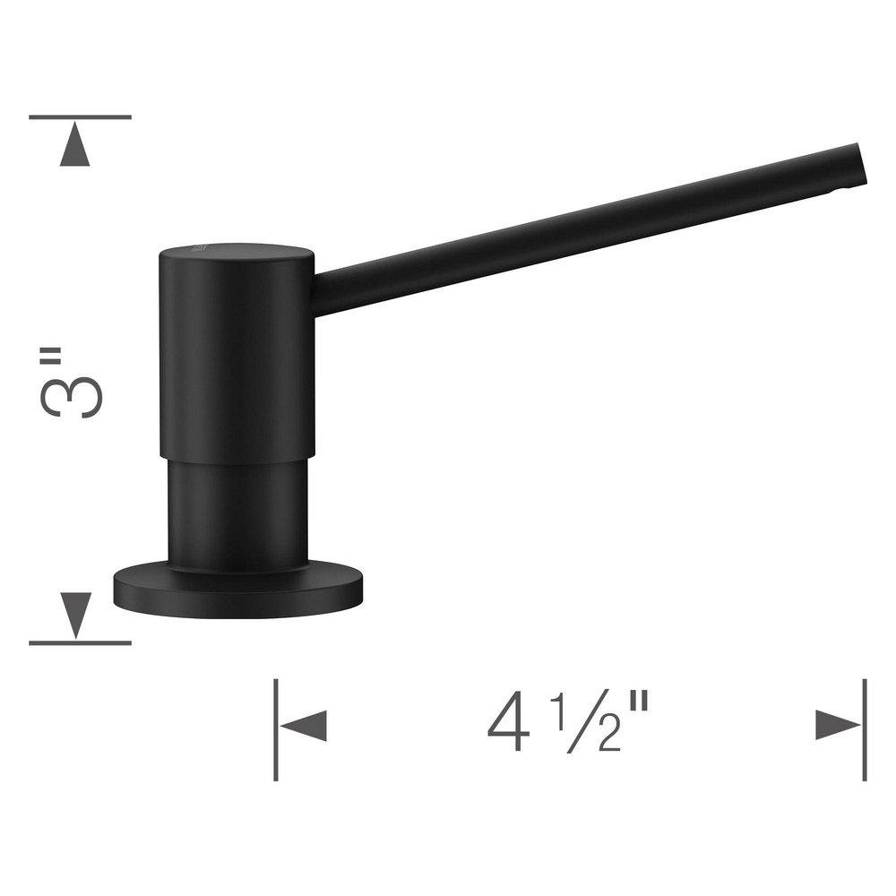 BLANCO Coal Black 4 in. 15 oz. Kitchen Soap Dispenser 