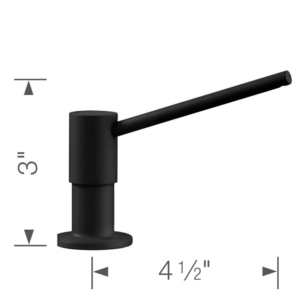 BLANCO Coal Black 4 in. 15 oz. Kitchen Soap Dispenser 