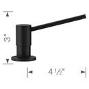 BLANCO Coal Black 4 in. 15 oz. Kitchen Soap Dispenser 