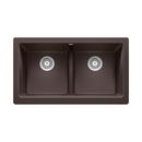 BLANCO Cafe 32-13/16 x 19 in. No Hole Granite Composite Double Bowl Farmhouse Kitchen Sink 