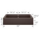 33 in. Farmhouse Silgranit Double Bowl Kitchen Sink in Cafe 