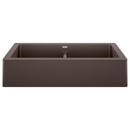 32-13/16 x 19 in. No Hole Granite Composite Double Bowl Farmhouse Kitchen Sink in Caf&eacute; 