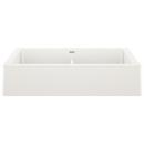 32-13/16 x 19 in. No Hole Granite Composite Double Bowl Farmhouse Kitchen Sink in White