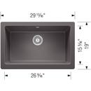 BLANCO Cinder 29-13/16 x 19 in. No Hole Granite Composite Single Bowl Farmhouse Kitchen Sink 