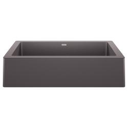 30 in. Farmhouse Silgranit Single Bowl Kitchen Sink in Cinder