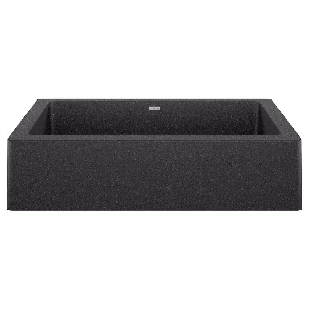 BLANCO Anthracite 29-13/16 x 19 in. No Hole Granite Composite Single Bowl Farmhouse Kitchen Sink 