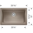 BLANCO Truffle 29-13/16 x 19 in. No Hole Granite Composite Single Bowl Farmhouse Kitchen Sink 