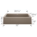 BLANCO Truffle 29-13/16 x 19 in. No Hole Granite Composite Single Bowl Farmhouse Kitchen Sink 