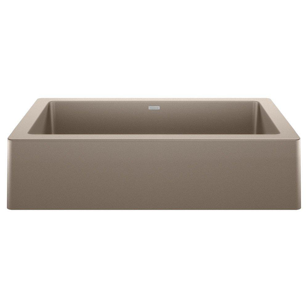 BLANCO Truffle 29-13/16 x 19 in. No Hole Granite Composite Single Bowl Farmhouse Kitchen Sink 