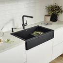 BLANCO Coal Black 29-13/16 x 19 in. No Hole Granite Composite Single Bowl Farmhouse Kitchen Sink 