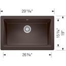BLANCO Caf&eacute; 29-13/16 x 19 in. No Hole Granite Composite Single Bowl Farmhouse Kitchen Sink 