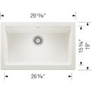 BLANCO White 29-13/16 x 19 in. No Hole Granite Composite Single Bowl Farmhouse Kitchen Sink 