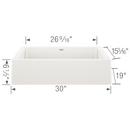 BLANCO White 29-13/16 x 19 in. No Hole Granite Composite Single Bowl Farmhouse Kitchen Sink 