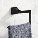 Rectangular Open Towel Ring in Matte Black