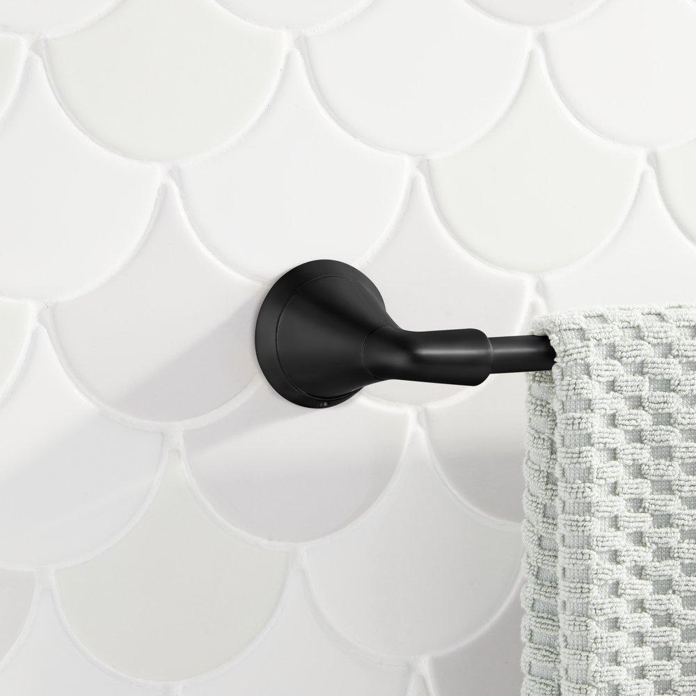 Signature Hardware Matte Black Towel Bar in Matte Black 